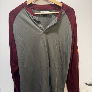 Men's Two-Tone Henley Shirt Fire Resistant